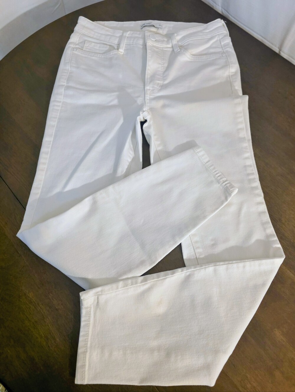 Nine West High-Rise Tummy Control White Stretch Denim Jeans